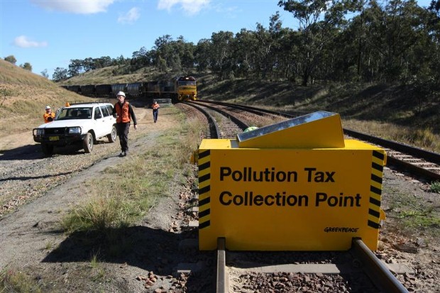Work disrupted and coal train stopped. As a result over 100 BHP employees had to stop work for a whole day.